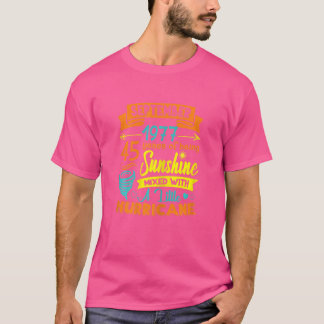 Vrouwen september 1977 45 jaar oud zonneschijn gem t-shirt