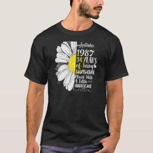 Vrouwen September Meisjes 1987 34e verjaardag 34 j T-shirt