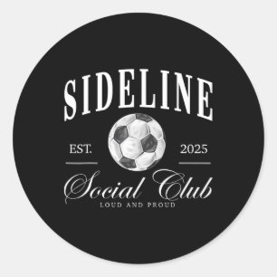 Vrouwen Sideline Sociale Club Voetbal Moeder Game Ronde Sticker