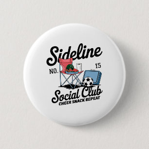 Vrouwen Sideline Sociale Club Voetbal Moeder Wedst Ronde Button 5,7 Cm