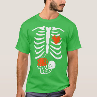 Vrouwen Skeleton Baby Zwangere röntgenfoto Rib Cag T-shirt