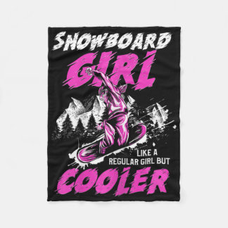 Vrouwen Snowboard Girl Veel Koeler Snowboarden Fleece Deken