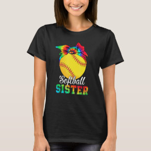 Vrouwen Softbal Zuster Tie Dye Softbal Moeder's T-shirt