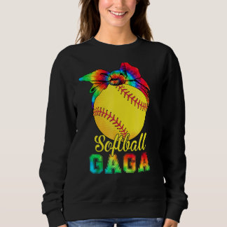 Vrouwen Softball Gaga Tie Dye Softball Moeder's Da Trui