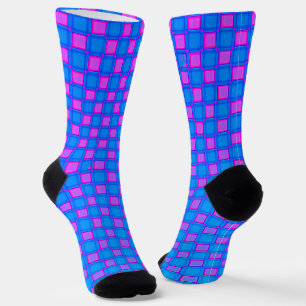 Vrouwen sokken, Lichtblauw Paarse classic design Sokken