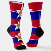 Vrouwen sokken met vlag van Dallas, VS (Gebogen)