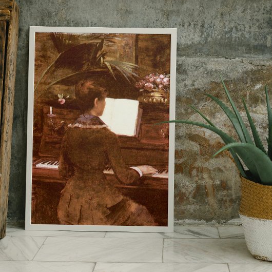 Vrouwen spelen piano poster