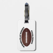 Vrouwen spelen Rugby, Chicks Watch Bagagelabel (Achterkant verticaal)