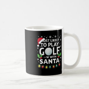 Vrouwen spelen waarschijnlijk golf met Santa-famil Koffiemok
