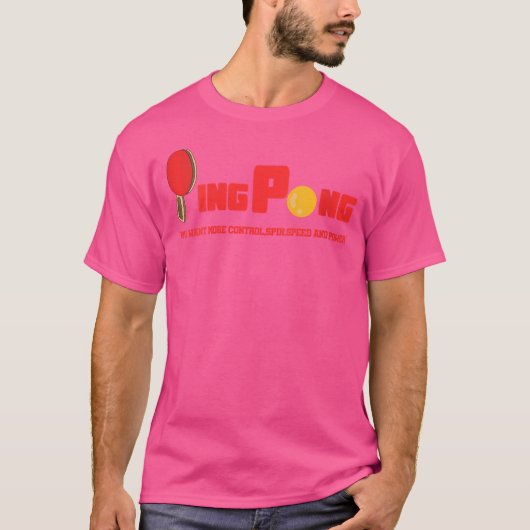 Vrouwen Spin Wizard Tafeltennis Tshirt met Ping P (Voorkant)