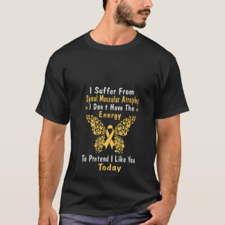 Vrouwen Spinale Spieratrofie Bewustzijn Vlinder T-shirt