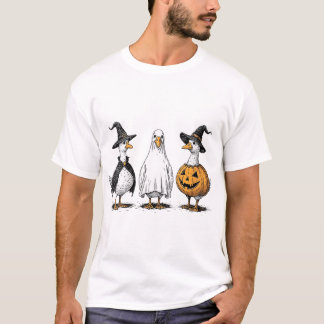 Vrouwen Spooky ganzen Halloween pompoen Herfst Boo T-shirt