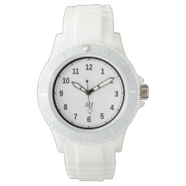 Vrouwen Sporty White Silicon Watch Horloge