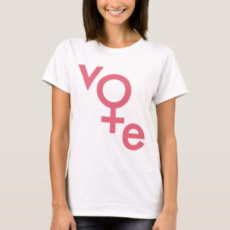 Vrouwen stemmen gendersymbool t-shirt