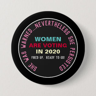 Vrouwen stemmen in 2020 tegen de Button van de cam