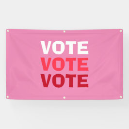Vrouwen stemmen roze politieke verkiezingscampagne spandoek