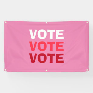 Vrouwen stemmen roze politieke verkiezingscampagne spandoek