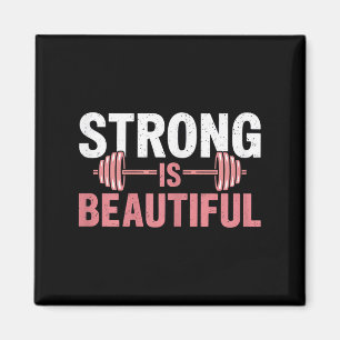Vrouwen Sterk Is Mooi Gym Fitness Motivatie Magneet