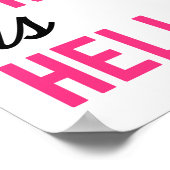 Vrouwen Sterke Hell Gym Quote Poster (Hoek)