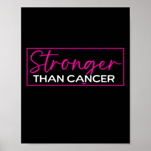 Vrouwen sterker dan borstkanker bewustzijn roze R Poster