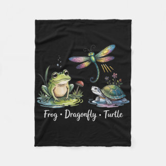 Vrouwen Subtiele Politieke Humor Kikker Dragonfly Fleece Deken