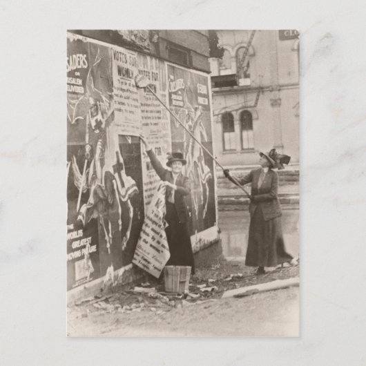 Vrouwen Sufferage Camache Briefkaart (Voorkant)