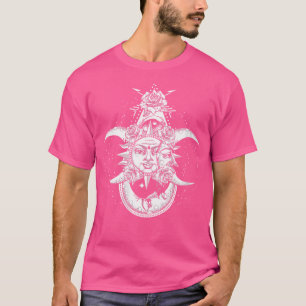Vrouwen Sun Moon Rozen Astrology Galaxy Space Astr T-shirt