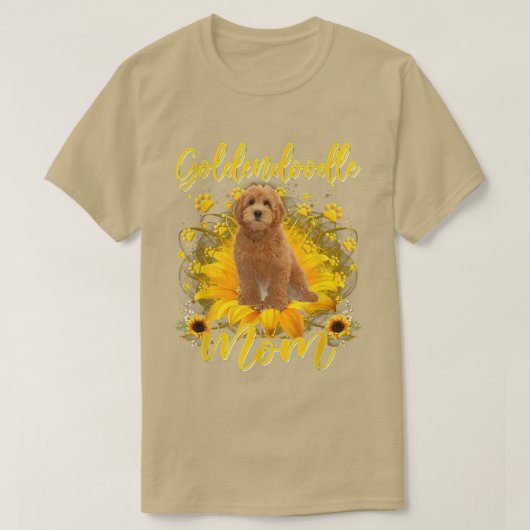 Vrouwen Sunflower Goldendole Ma Hondenliefhebber M T-shirt (Design voorkant)
