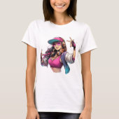 Vrouwen T-shirt dat elegantie en durf combineert (Voorkant)