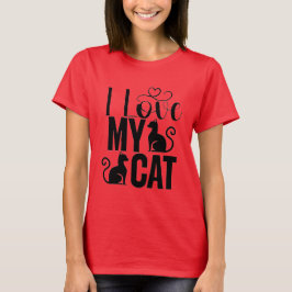 Vrouwen T-shirt met Cat Text