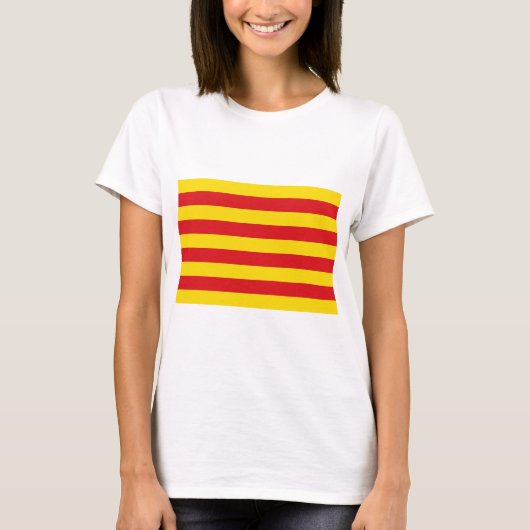 Vrouwen T-Shirt met Catalaanse vlag (Voorkant)