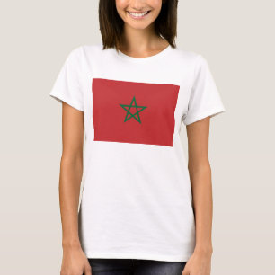 Vrouwen T-Shirt met de vlag van Marokko