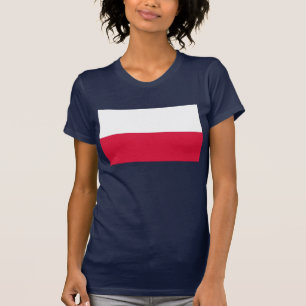 Vrouwen T Shirt met de vlag van Polen
