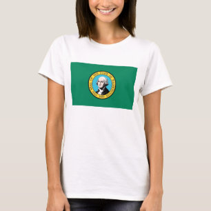Vrouwen T Shirt met vlag van de staat Washington