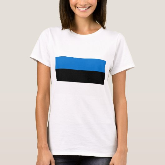 Vrouwen T-Shirt met vlag van Estland (Voorkant)