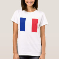 Vrouwen T Shirt met Vlag van Frankrijk