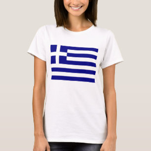 Vrouwen T-Shirt met vlag van Griekenland