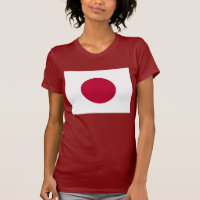 Vrouwen T Shirt met vlag van Japan