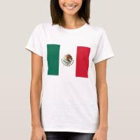 Vrouwen T Shirt met Vlag van Mexico