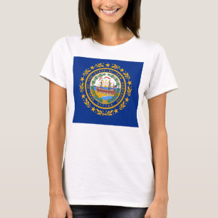 Vrouwen T Shirt met vlag van New Hampshire State