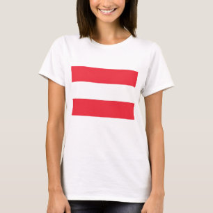 Vrouwen T Shirt met Vlag van Oostenrijk