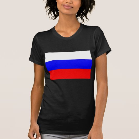 Vrouwen T-Shirt met vlag van Rusland (Voorkant)