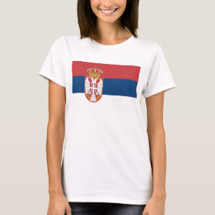Vrouwen T-Shirt met vlag van Servië