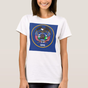 Vrouwen T Shirt met Vlag van Utah Staat