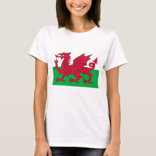 Vrouwen T Shirt met vlag van Wales