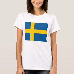 Vrouwen T Shirt met Vlag van Zweden