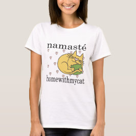 Vrouwen T-shirt Namaste Thuis Met KAT Roze Harten