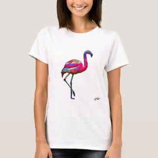 Vrouwen T-shirt van een abstracte flamingo