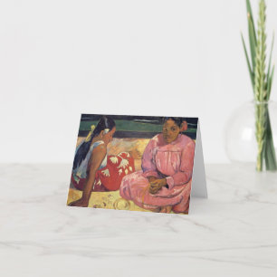 "Vrouwen Tahitian op het Strand" - de Kaart van