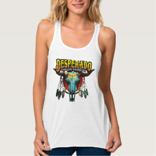 Vrouwen Tanktop schedel voorkant alleen